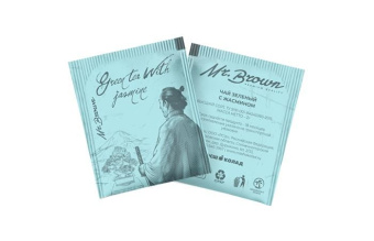 Чай пакетированный зеленый с жасмином Mr.Brown в индивид. упаковке 2 гр., коробка 300 шт