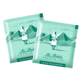 Чай пакетированный черный с мятой Mr.Brown в индивид. упаковке 2 гр., коробка 300 шт
